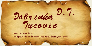 Dobrinka Tucović vizit kartica